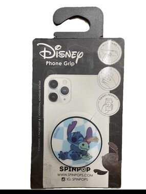 New Disney SpinPop Stitch Pop Socket Phone Grip